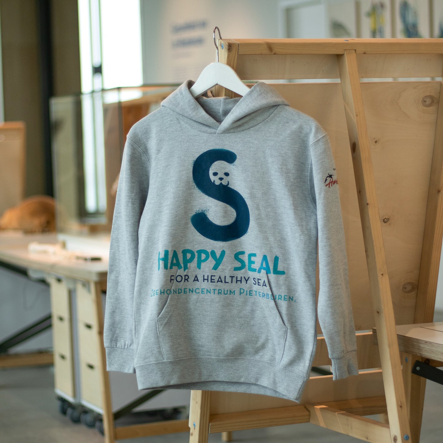 96. Grey hoodie from the Seal Rescue Team, EU size 152 (kids)
