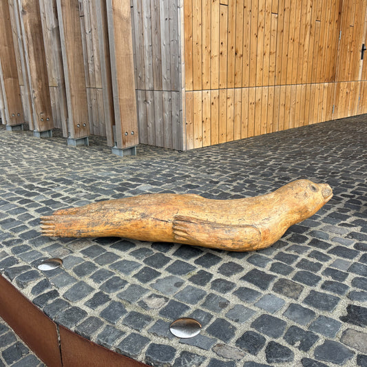 13. Wooden statue of a seal pup (to be picked up)