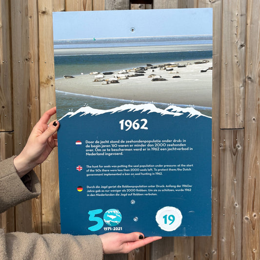 28. Timeline panel from the visitor centre, marking the year 1962