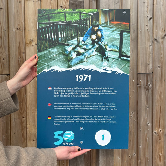 29. Timeline panel from the visitor centre, marking the year 1971