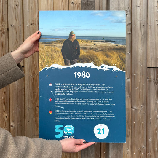 31. Timeline panel from the visitor centre, marking the year 1980
