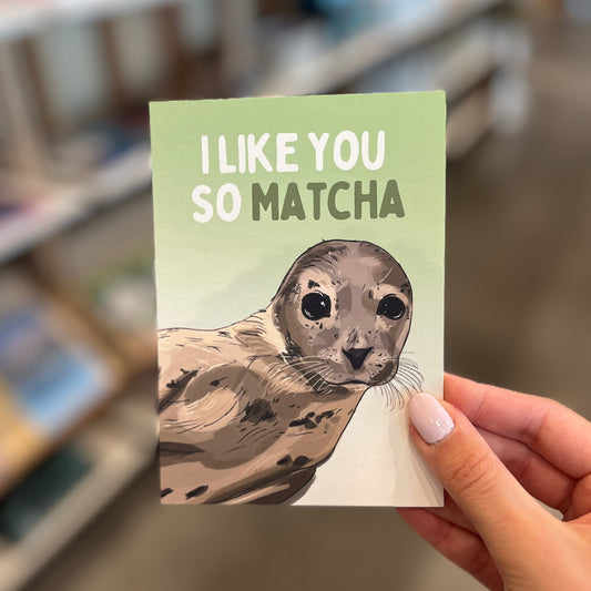 Wenskaart "I like you so Matcha"
