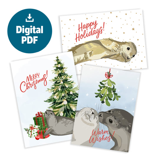 Digital PDF: Seal Christmas Cards